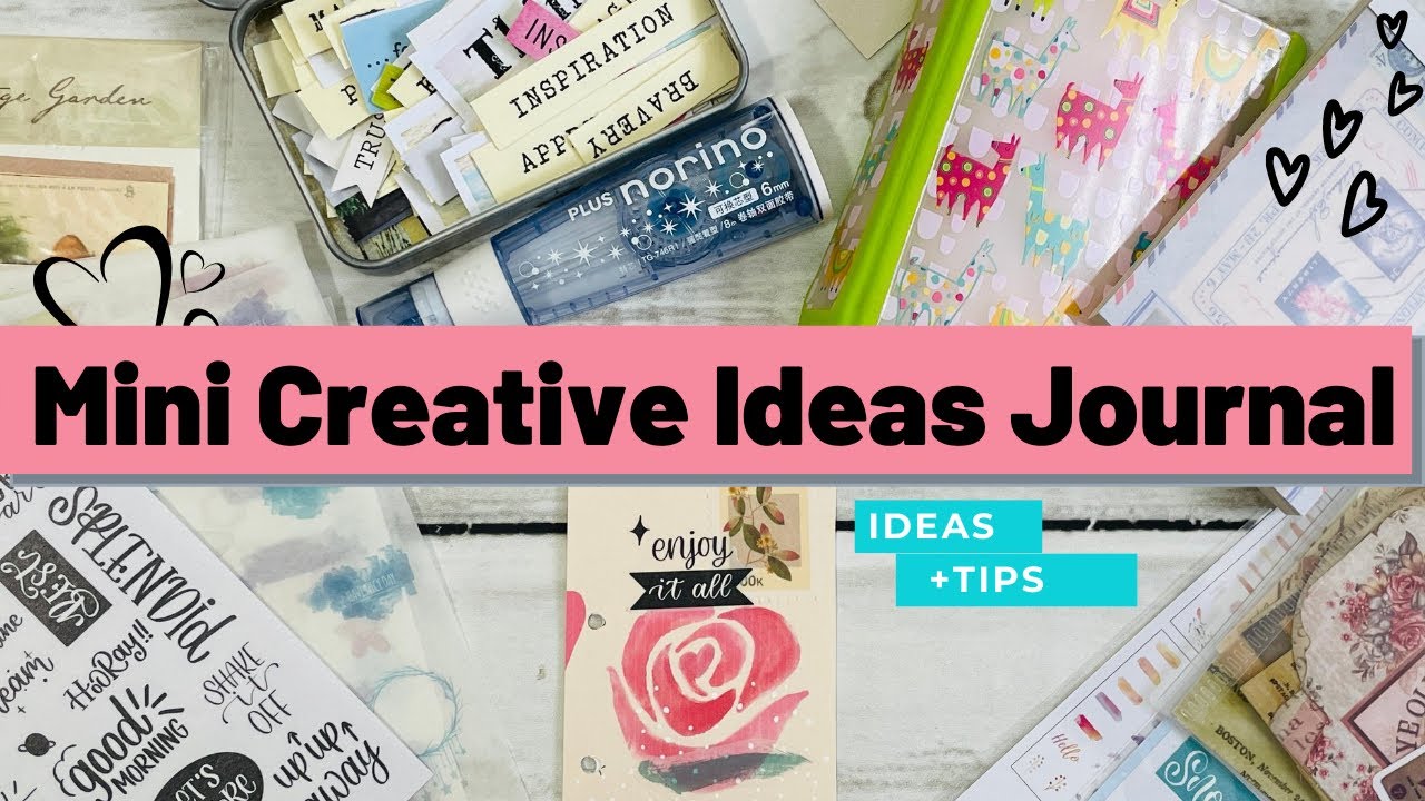 MINI CREATIVE JOURNAL - IDEAS MINI JOURNAL- USE YOUR STASH- JUNK JOURNAL - Liz The Paper Project