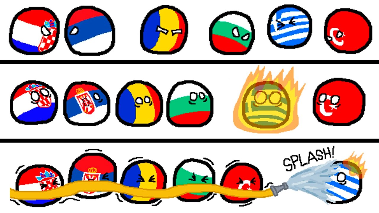 Мир в огне... (Countryballs)