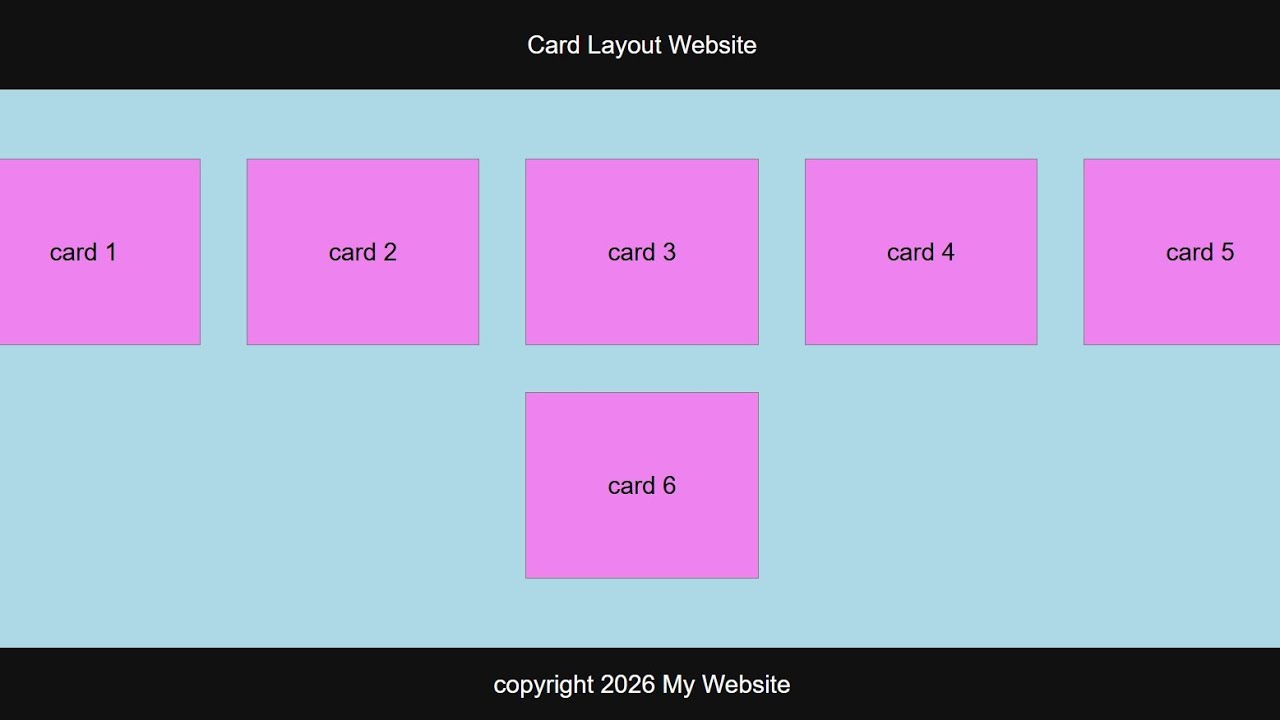 Card Layout Website Using HTML CSS 🔥 Beginner Friendly