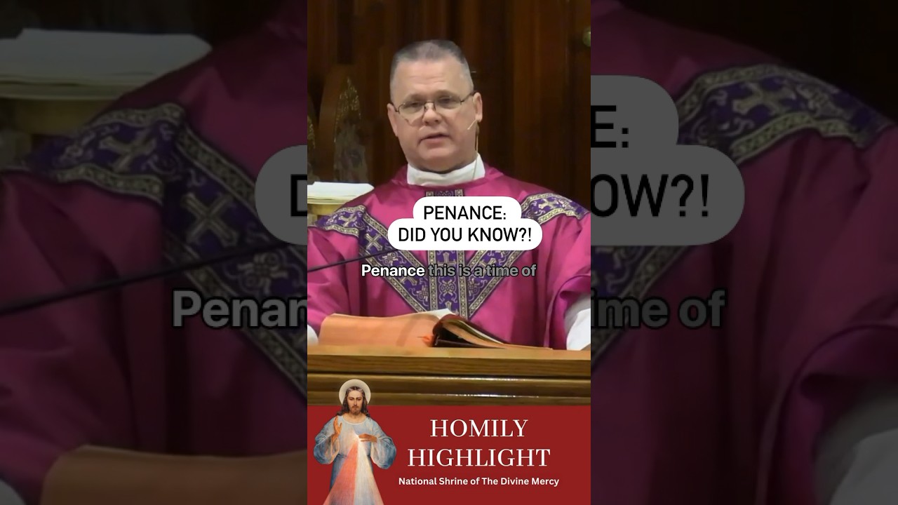 Penance: Did you know? #divinemercy #frchrisalar #divinemercyshrine #homilyhighlight