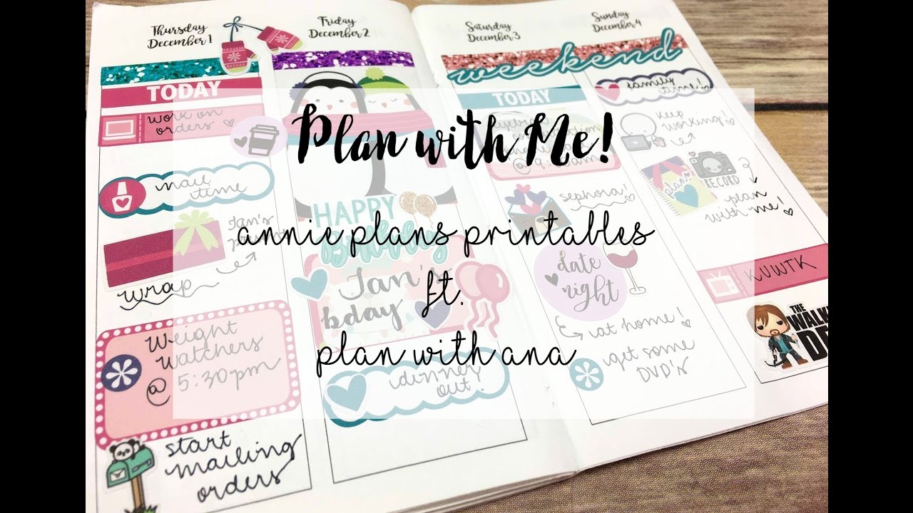 PLAN WITH ME | Annie Plans Printables ft. Plan with Ana