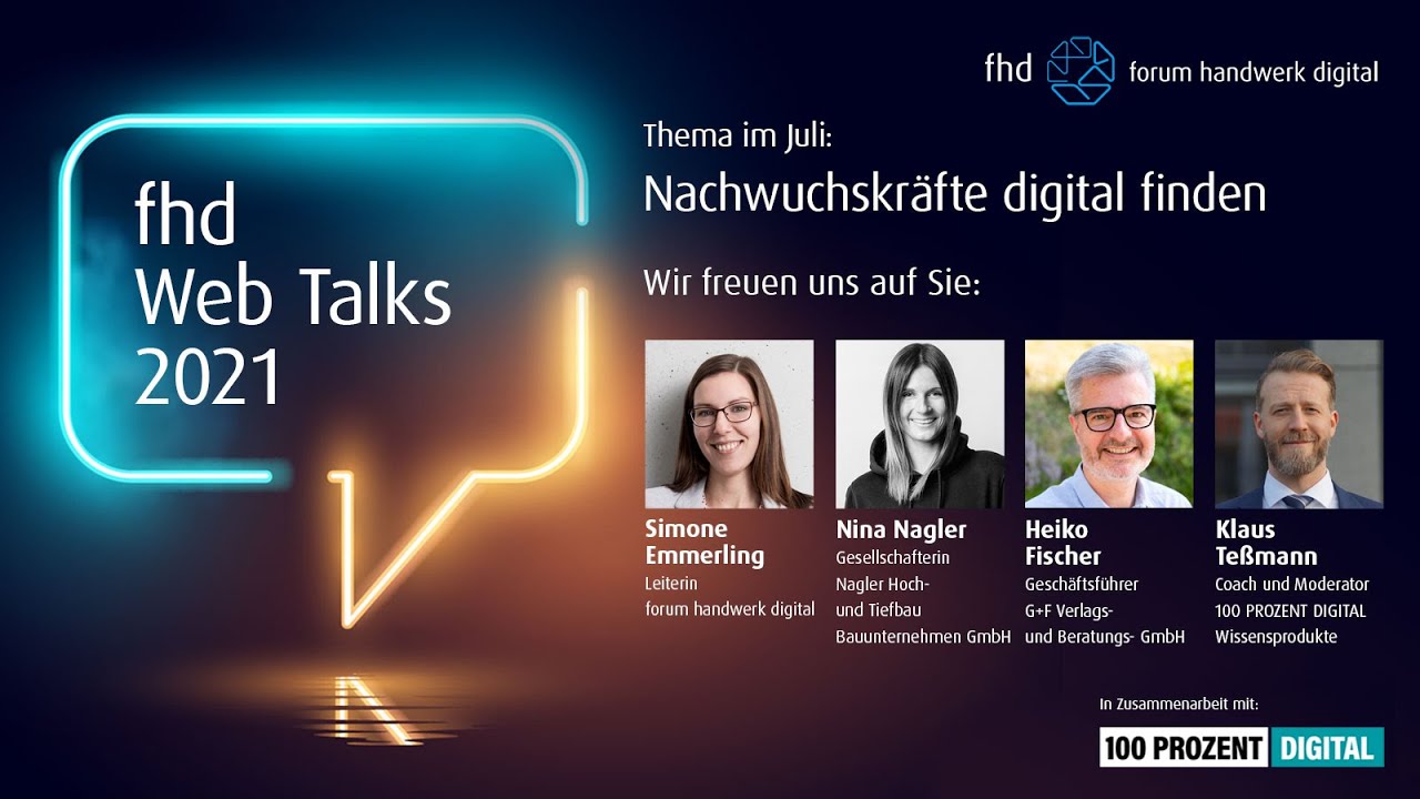 Nachwuchskräfte digital finden - Folge 6 des fhd Web Talk