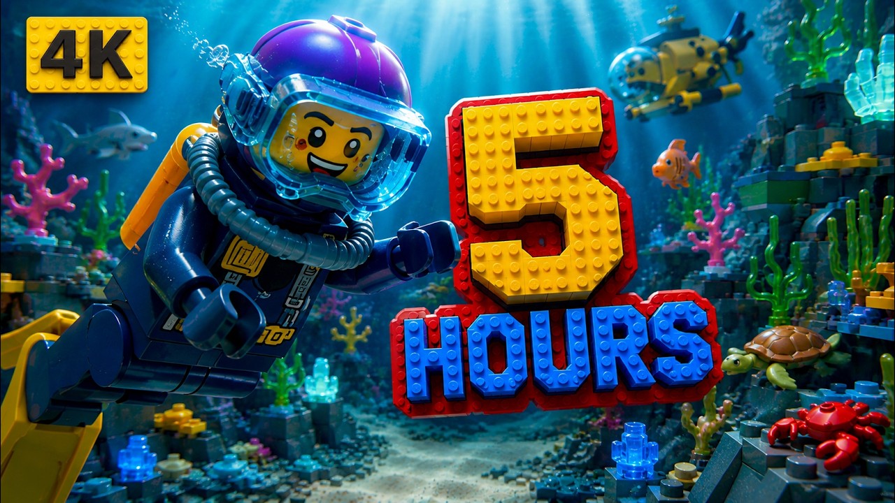 LEGO Ocean Ambience 🌊 5 Hours of Relaxing Lofi & Ocean Sounds (4K)