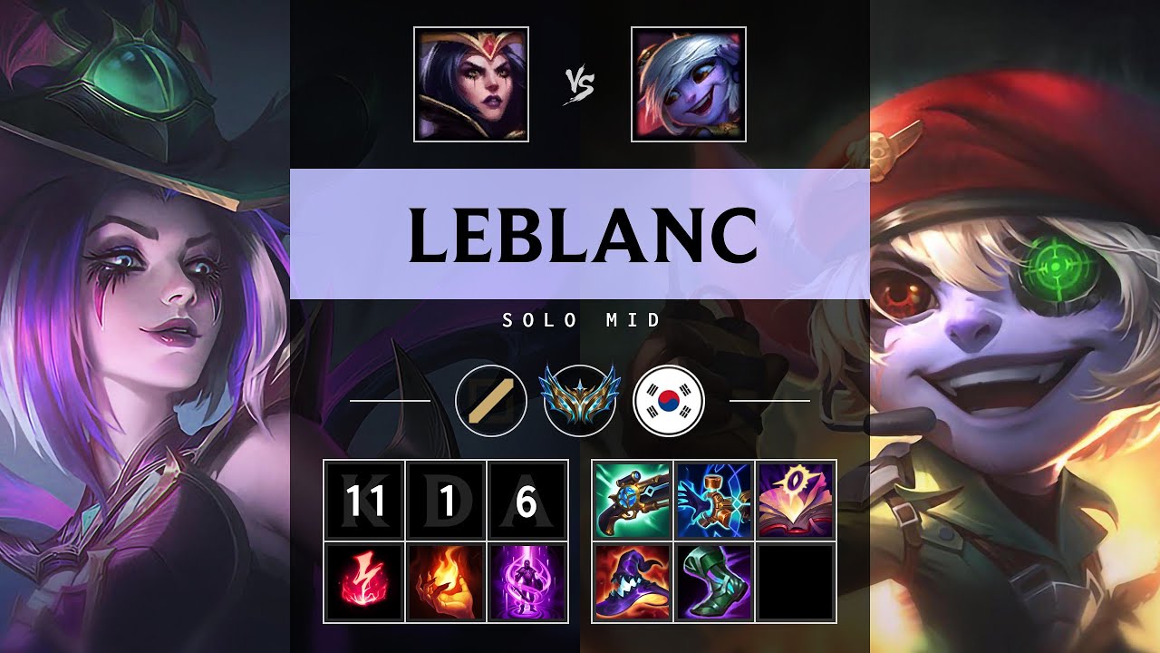 LeBlanc Mid vs Tristana: Legendary - KR Challenger Patch 14.18