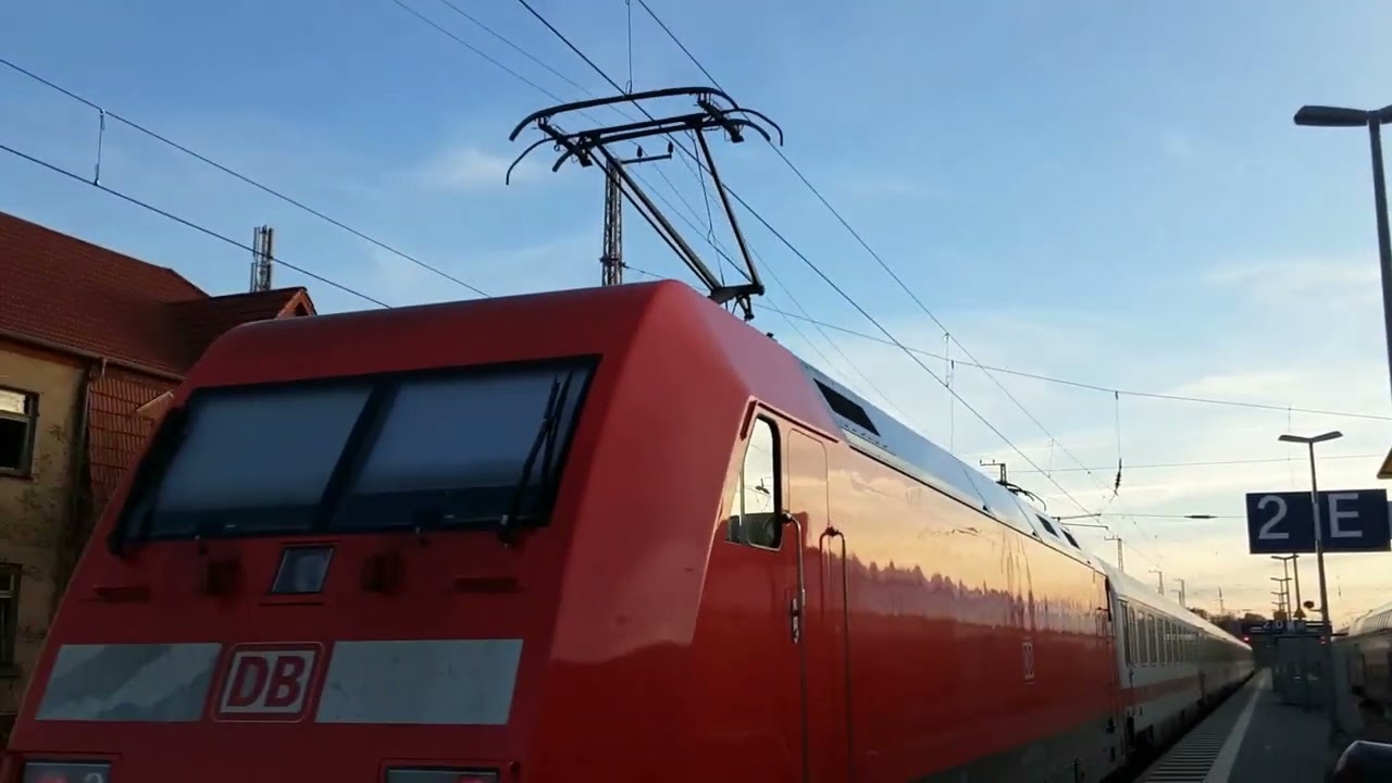 Bahnhof Elsterwerda Hbf(Teil3)-Die Einfahrt & Ausfahrt des IC2179 (IC1) n. Dresden Hbf ü.DD-Neustadt