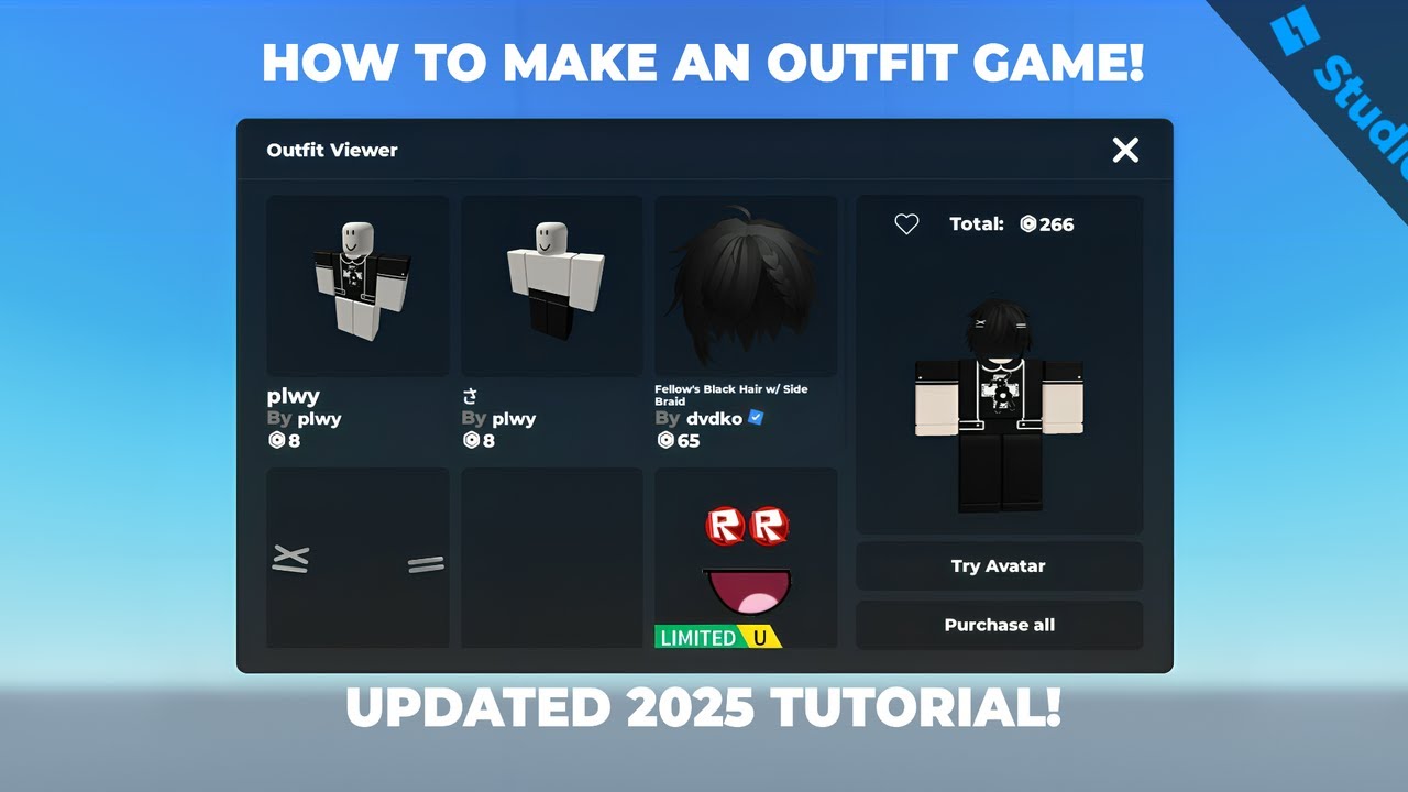 How To Make An Outfit Game In Roblox Studio! (UPDATED 2025 TUTORIAL)