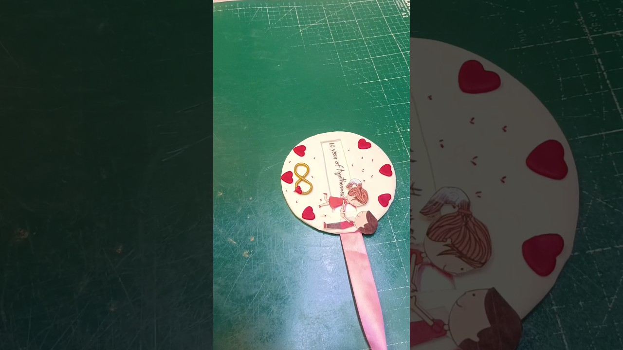 How to make fondant slide message cake / couple cake / cake topper 