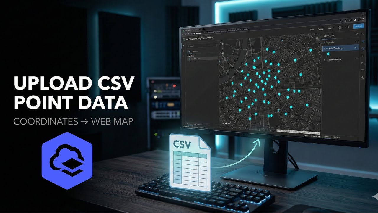 Cómo importar archivos CSV (.csv) o archivos Excel (.xls) en ArcGIS Online.