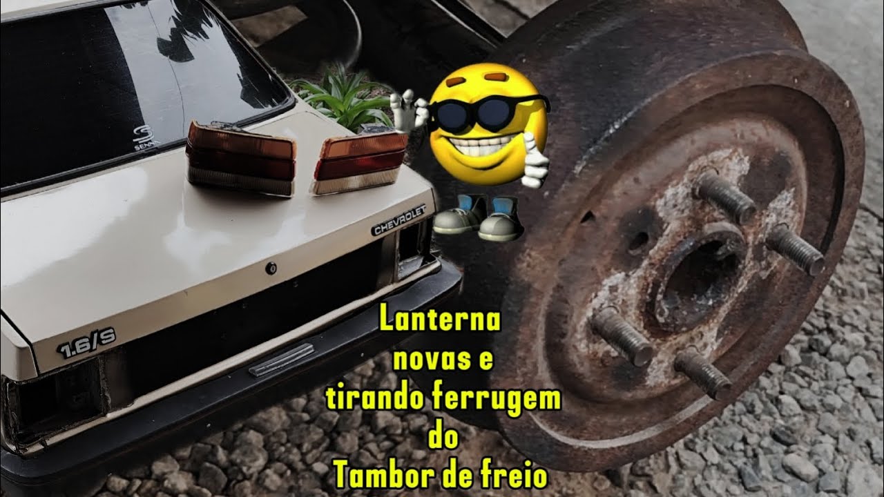 Trocando as Lanternas e pintando o tambor de freio do Chevette!! 👀👀