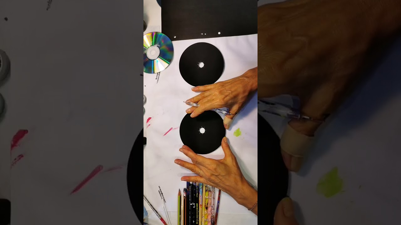 Reciclado de CD's con Punto Mandala 🎨