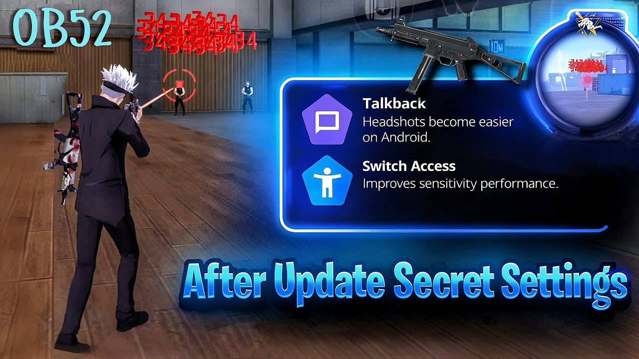 Switch Access & TalkBack Settings Free Fire || 0% Recoil 95% Headshots || Brazil Settings 2026 ⚙️