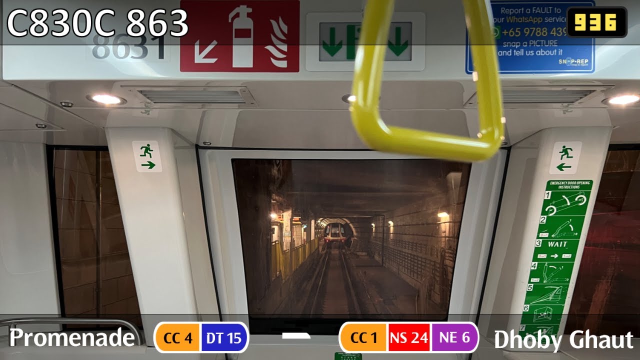 [Dhoby Ghaut Shuttle][SMRT] C830C ~ 863 ~ CC4 Promenade → CC1 Dhoby Ghaut