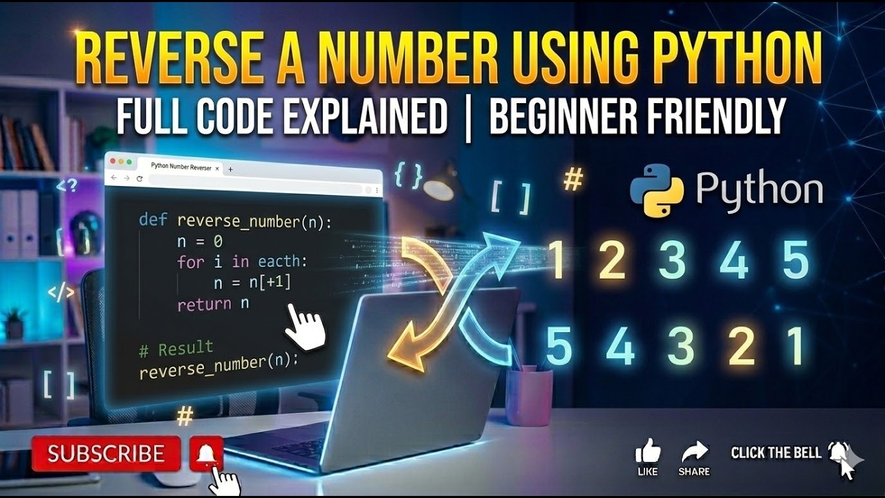 Reverse a number using  Python program