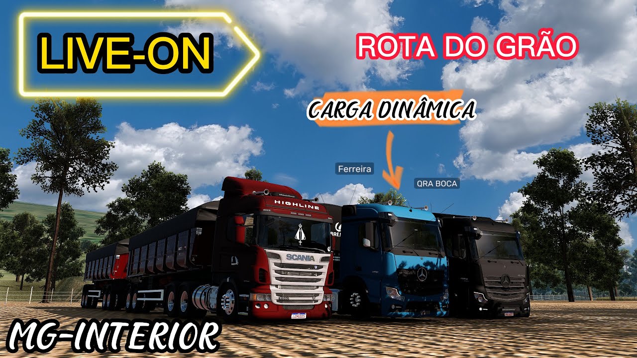 LIVE - COMBOIO MAPA MINAS INTERIOR | NO PUXE DO GRÃO | Euro truck Simulator 2 #ETS2 #EUROTRUCK2