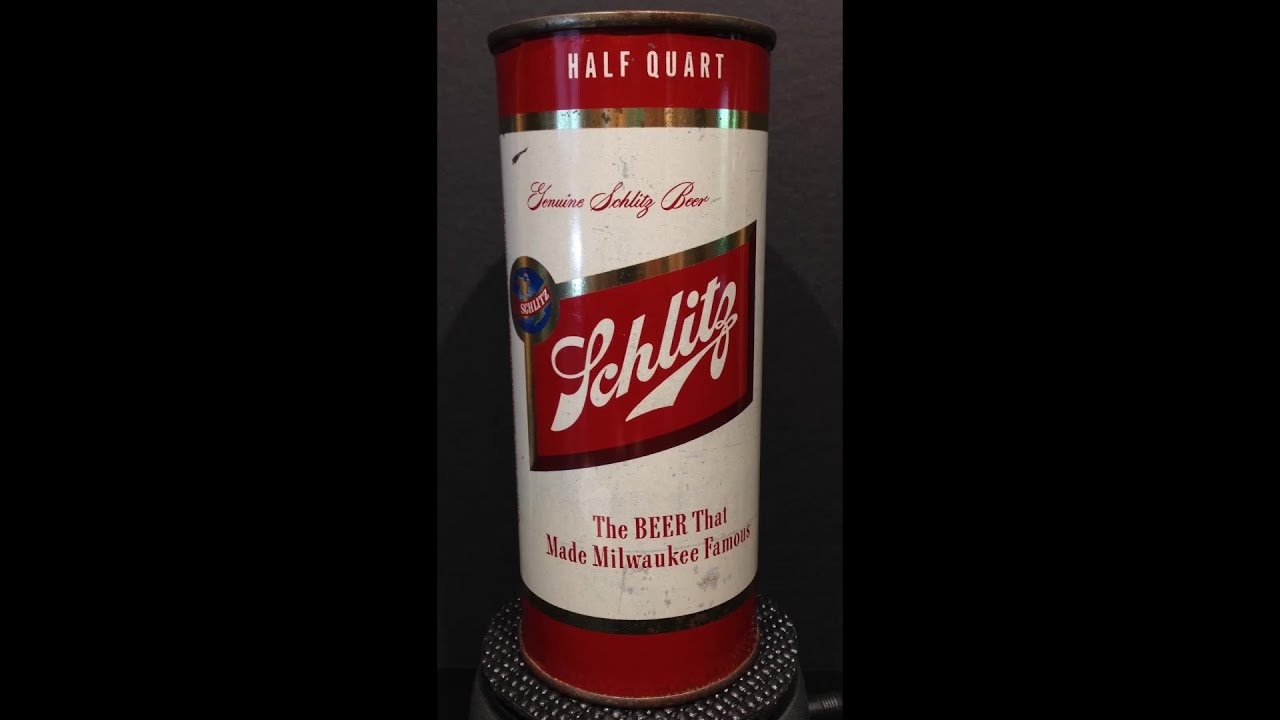 Schlitz Beer Vintage Flat Top Beer Can