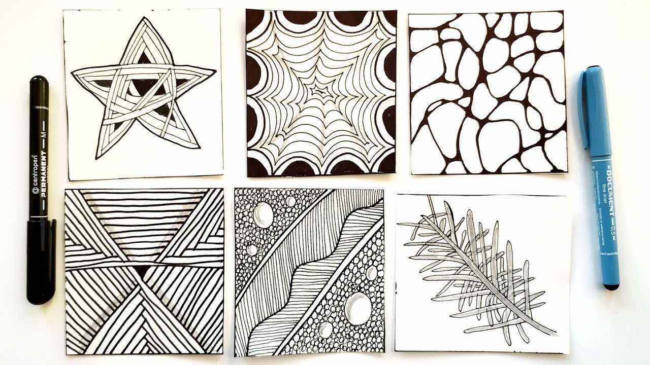 5 Creative Zentangle Patterns Ideas - DIY Doodle Art Drawing For Beginners