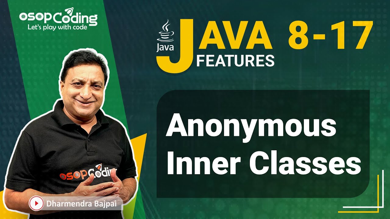 Anonymous Inner Class in Java | Class without name | Java 8-17 New Features | #Java #Lec4