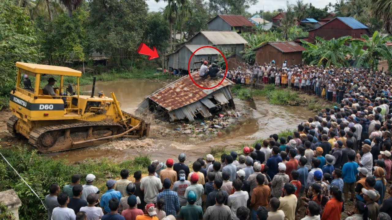 +Great new project!! Complete 100% clearing, pushing soil, garbage in water the houses by Bulldozer