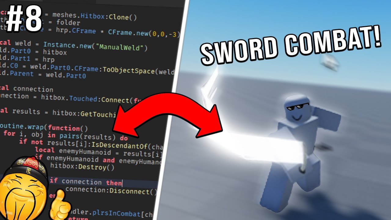 Adding sword combat to my game in Roblox Studio! - Roblox devlog #8