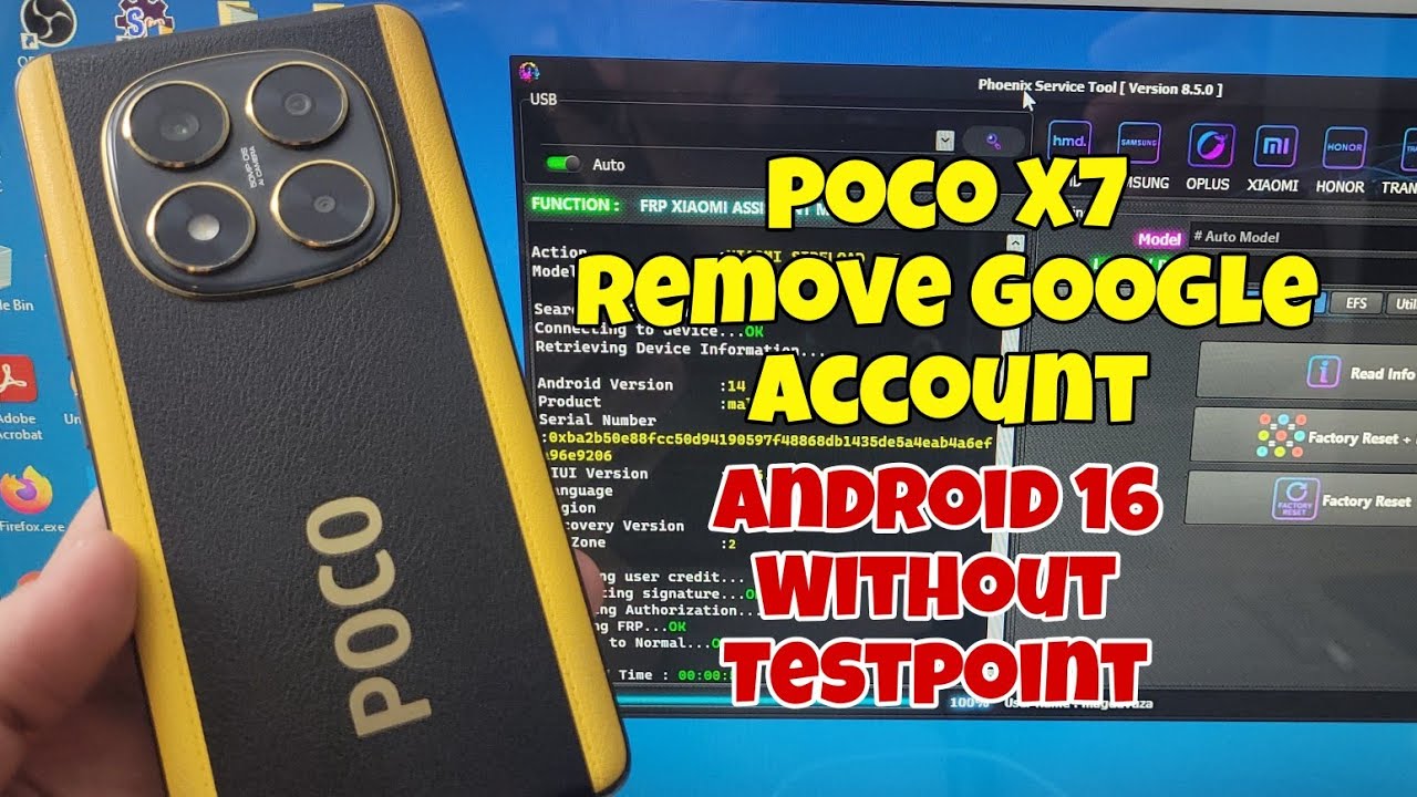 Android 16! Xiaomi Poco X7, Remove Google Account, Bypass FRP.