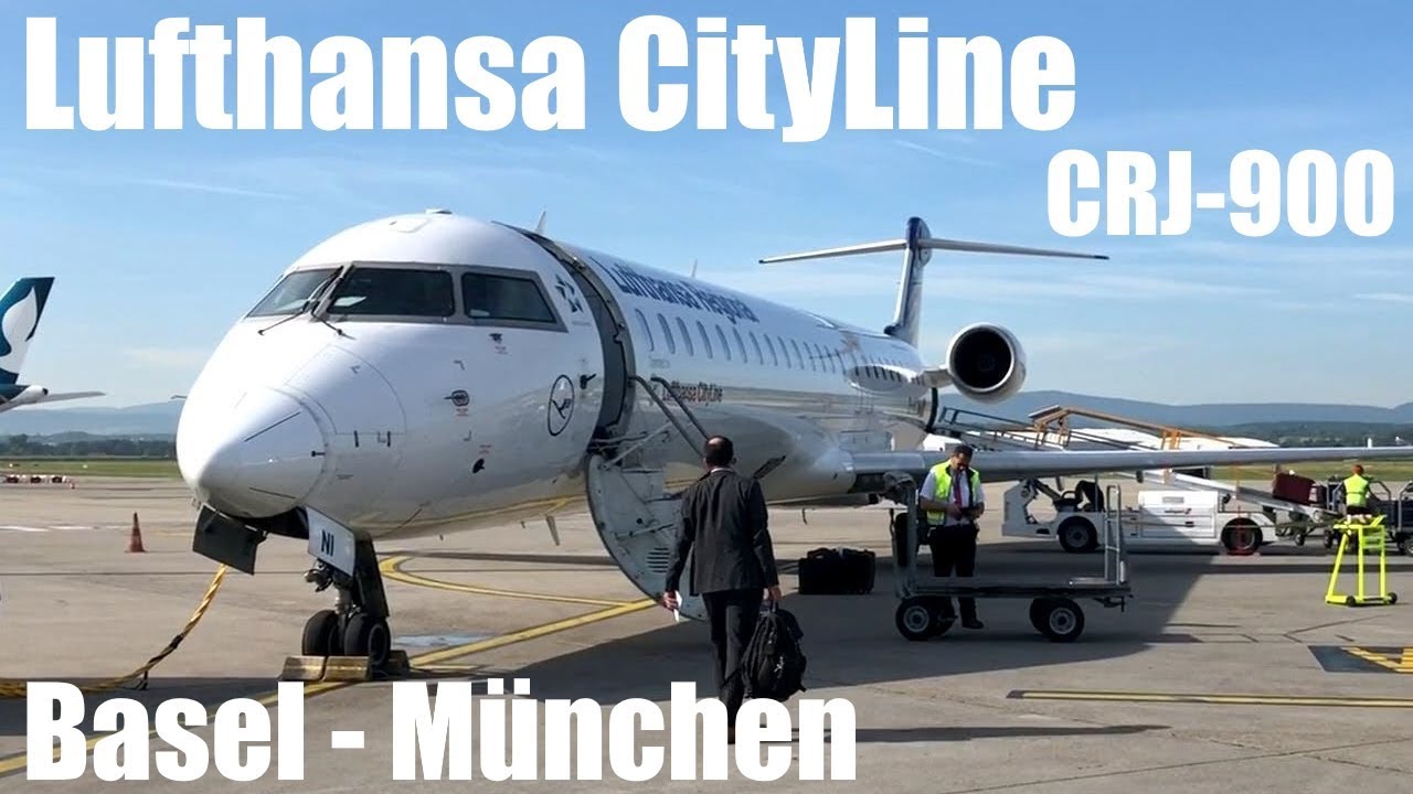 Lufthansa CityLine Bombardier CRJ-900NG Flight LH2395 Basel Mulhouse - Munich