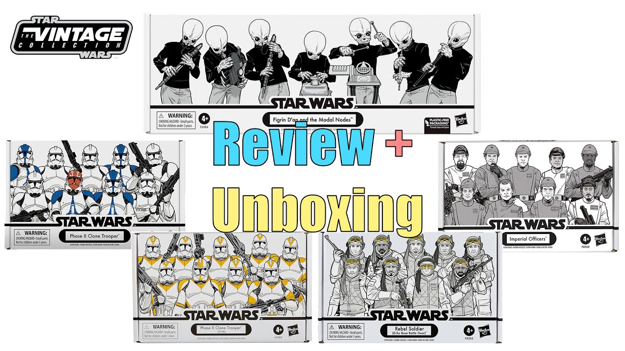 Star Wars: Vintage Collection 4 pack reviews y unboxing: Clones, Imperiales, Rebeldes y Modal Nodes