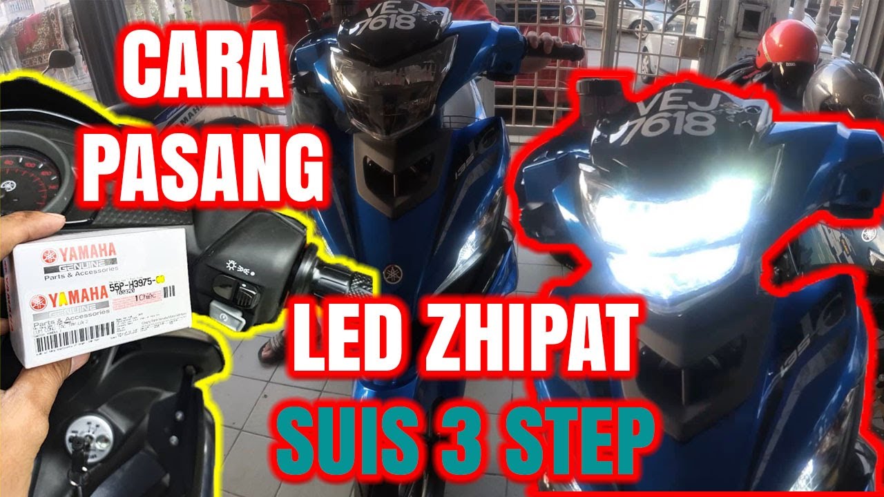 LAMPU ZHIPAT SMOKE LC135 ORIGINAL MASUK SUIS 3 STEP ORIGINAL WAYAR PLUG & PLAY