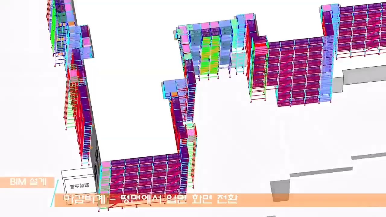 마감 시스템비계 BIM설계 #시스템비계 #시스템동바리 #골조공사 #bim