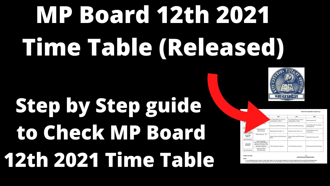 MP Board 2021 10th & 12th Board 2021 Time Table (Released) - How to Check MP Board Time Table