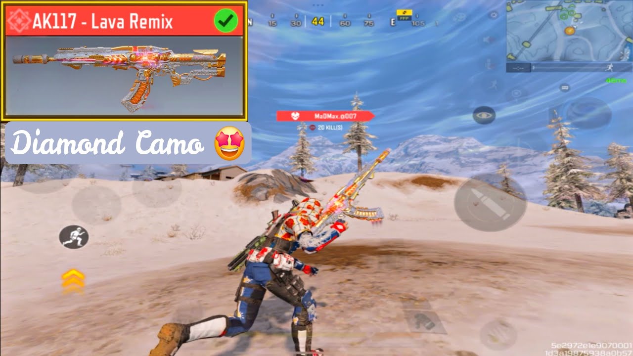 Diamond camo on this mythic weapon looks insane in cod mobile 😍 | Ak117 Lava Remix | Diamond Camo