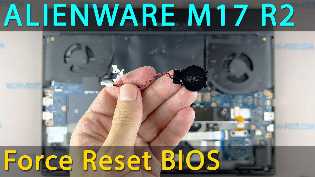 Как сбросить BIOS и заменить батарею CMOS на Alienware M17 R2