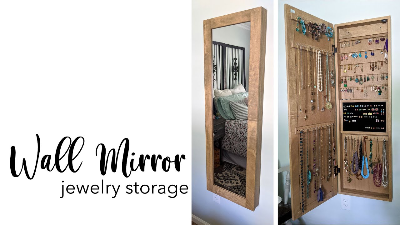 Wall Mirror Jewelry Storage | DIY | Home Decor
