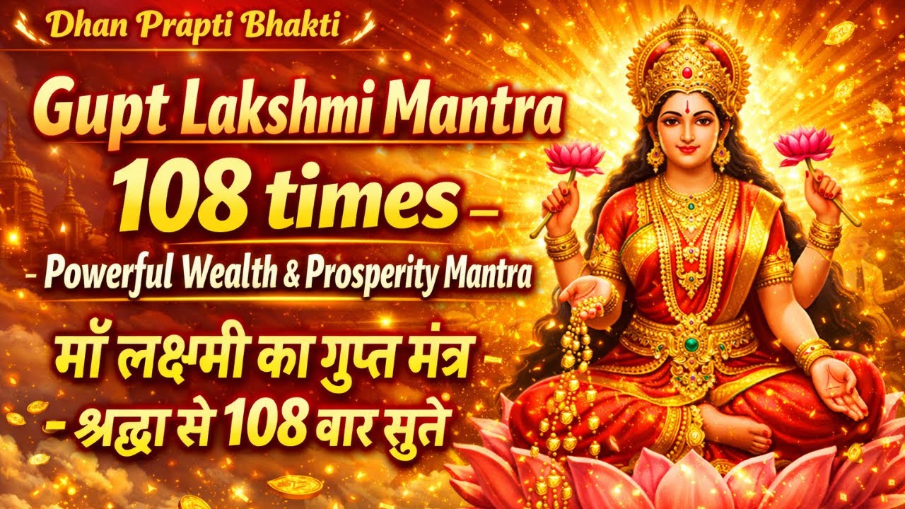 Gupt Laxmi Mantra 108 Times | गुप्त धन प्राप्ति मंत्र | Secret Mahalakshmi Mantra#bhakti #bhajan