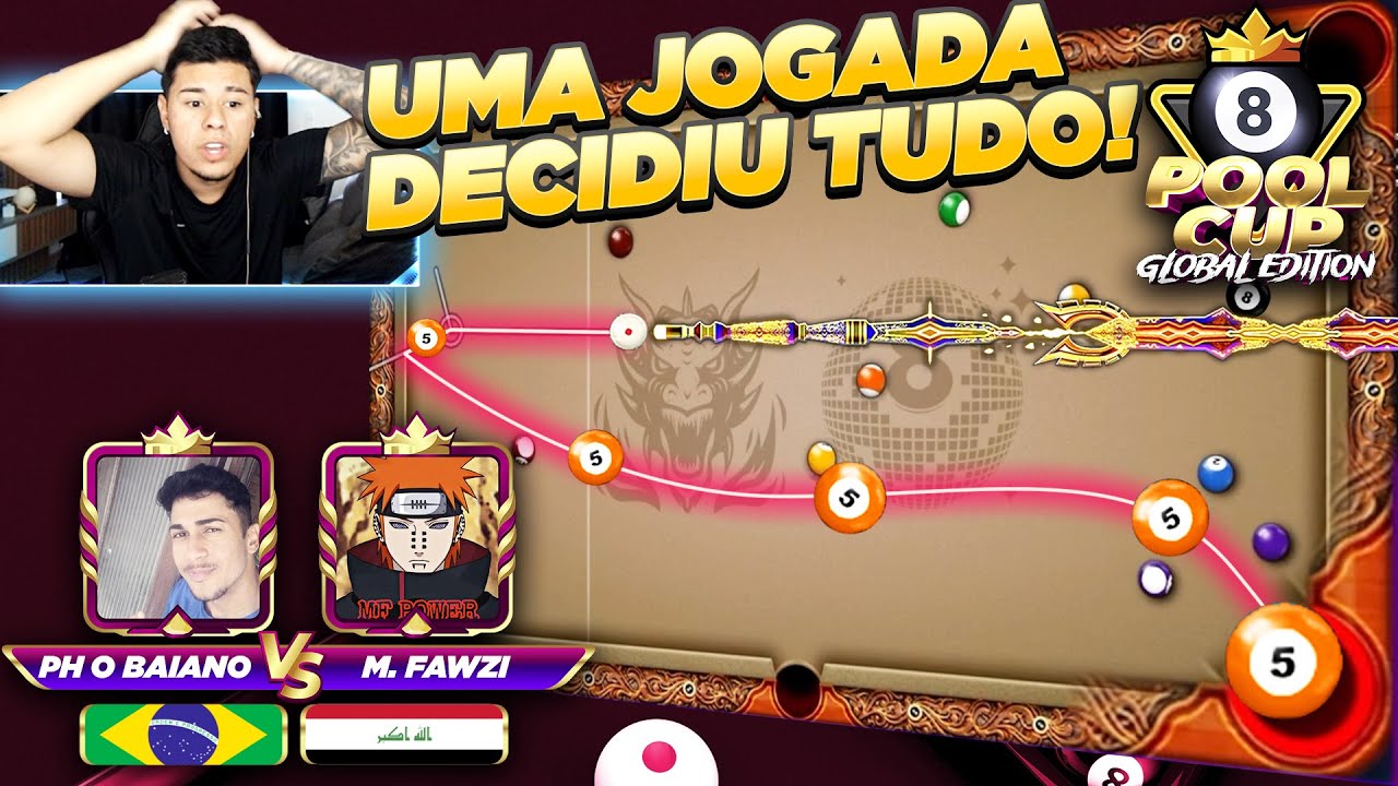 AQUI É TUDO OU NADA! PH O BAIANO x MUSTAFA FAWZI - POOL CUP 8 BALL POOL