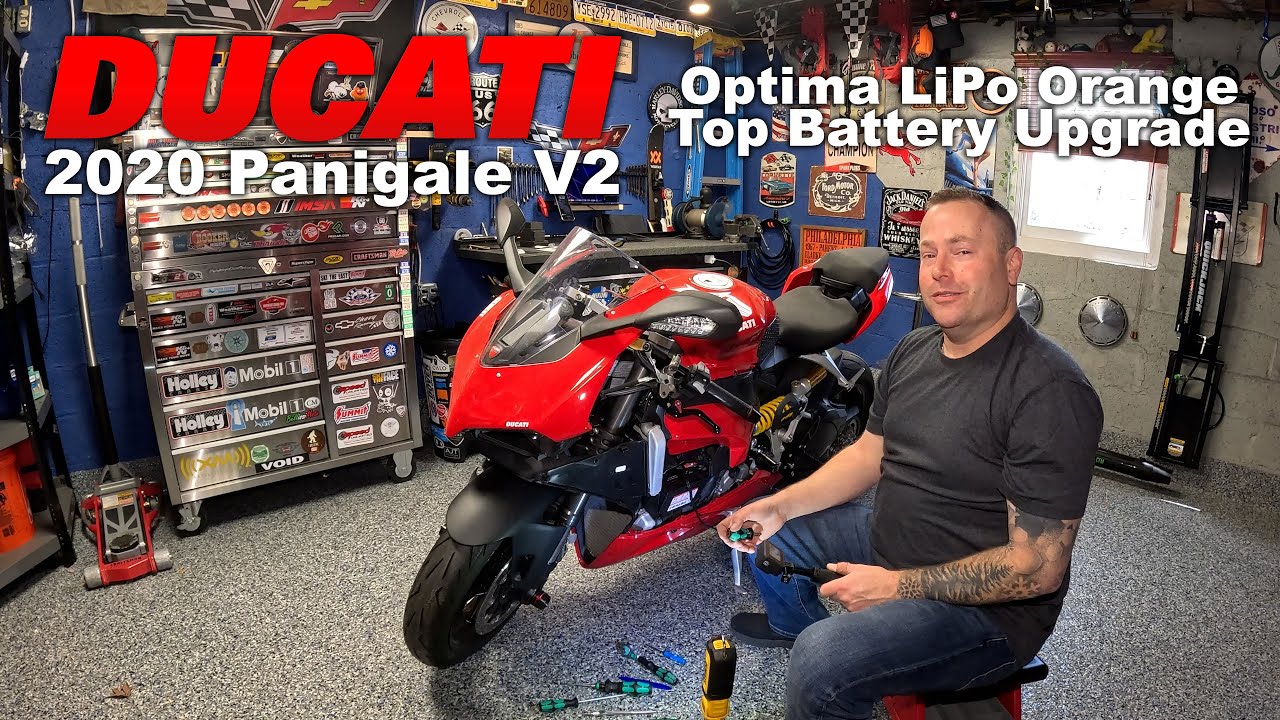 Ducati 2020 Panigale V2 - Optima LiPo Orange Top Battery Upgrade | Gut's Garage