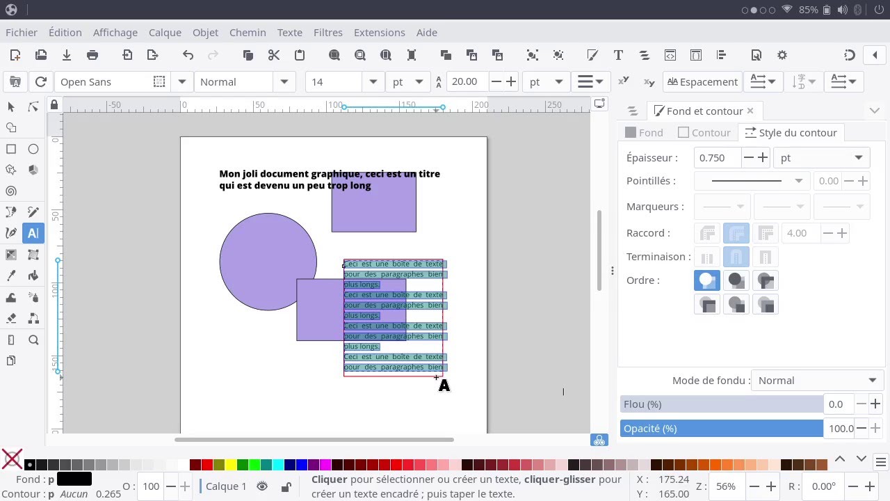 Inkscape: les bases. 5 - Le texte