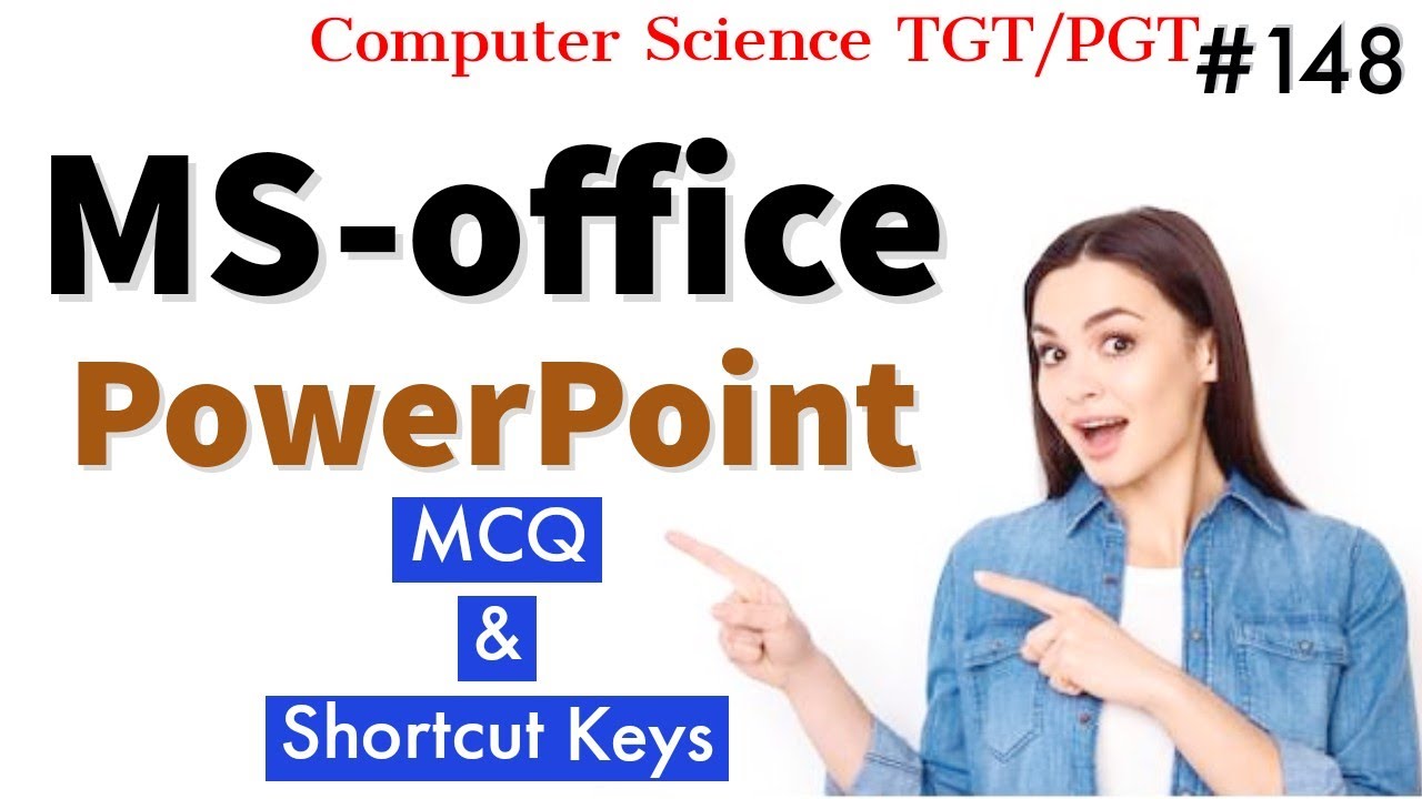 Microsoft powerpoint MCQ & shortcut Keys | MS office in Hindi | Computer Science Teacher notes