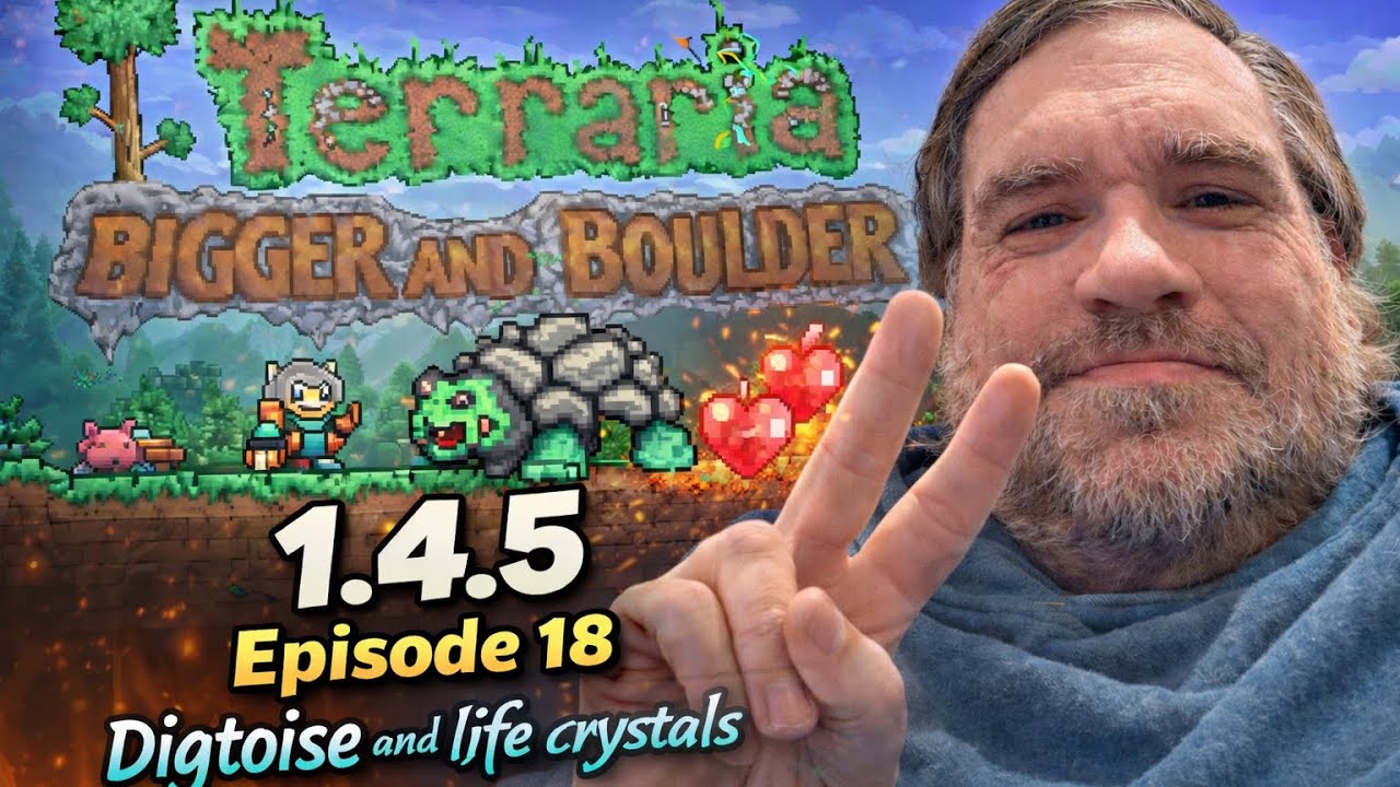 Terraria PS5 Pro 1.4.5 episode 18 Digtoise and life crystals