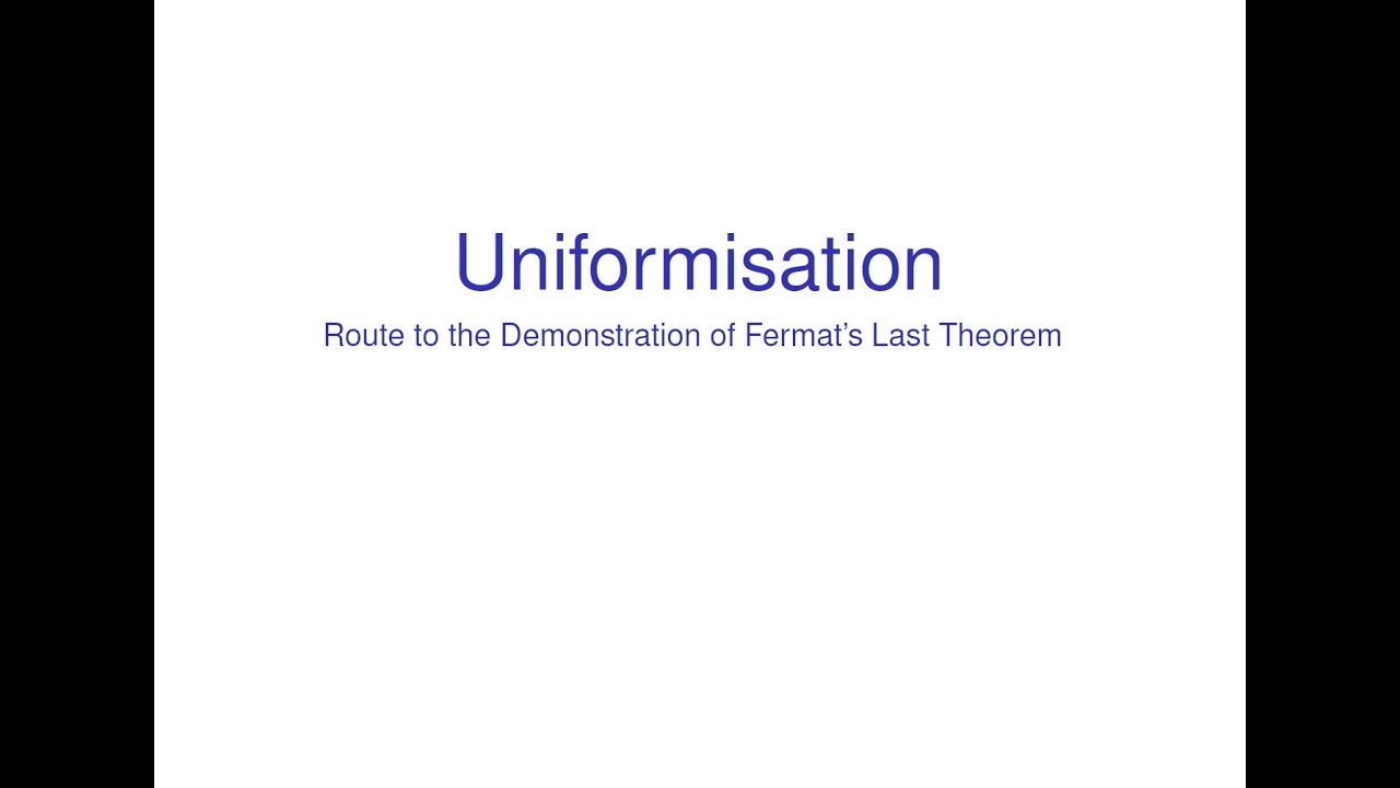 Route to the Proof of Fermat's Last Theorem (P3: Uniformisation)