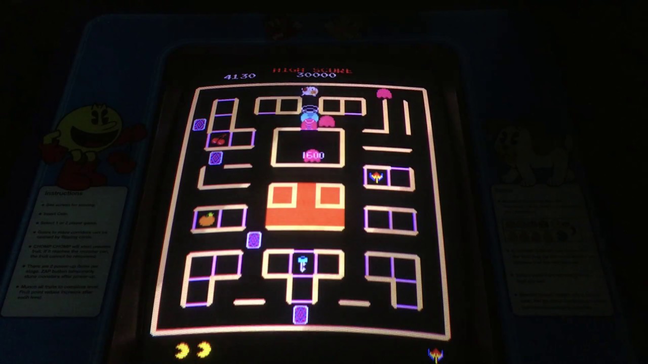 Pac-Man & Chomp Chomp cabinet gameplay