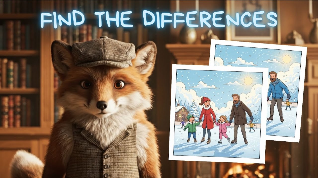 Find the Differences Challenge - 7 Levels with the Clever Quiz Fox - Spot the Hidden Changes!
