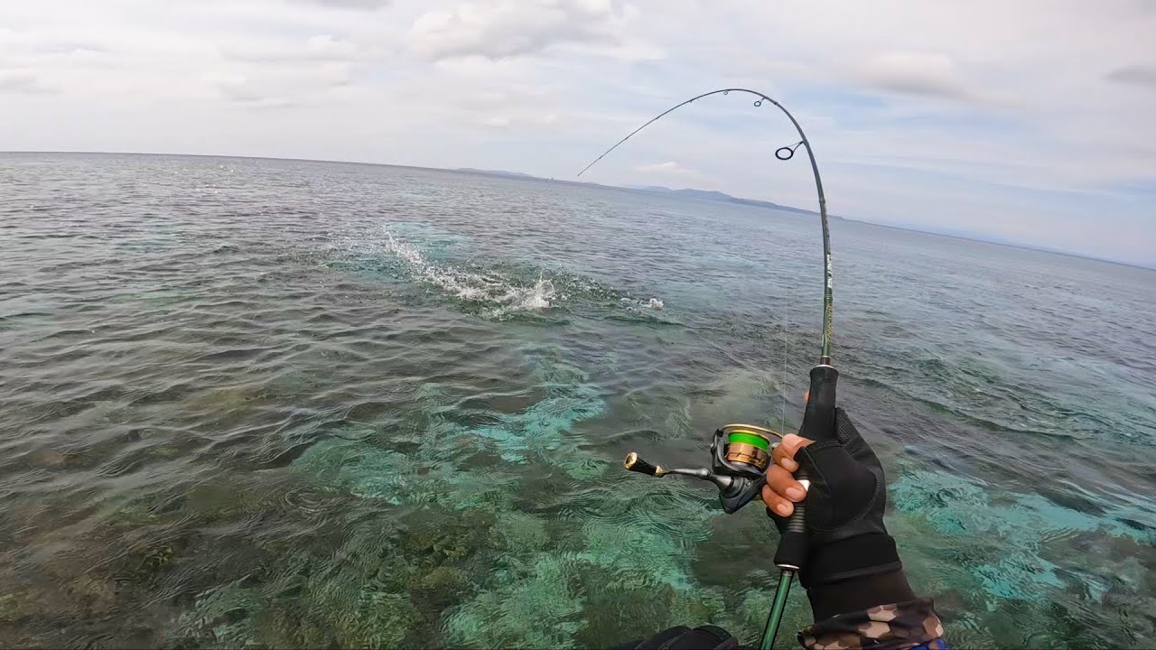 fish on! Footstep minnow Blue Mac 6grams Field test | Catch and Cook | Palawan Philippines