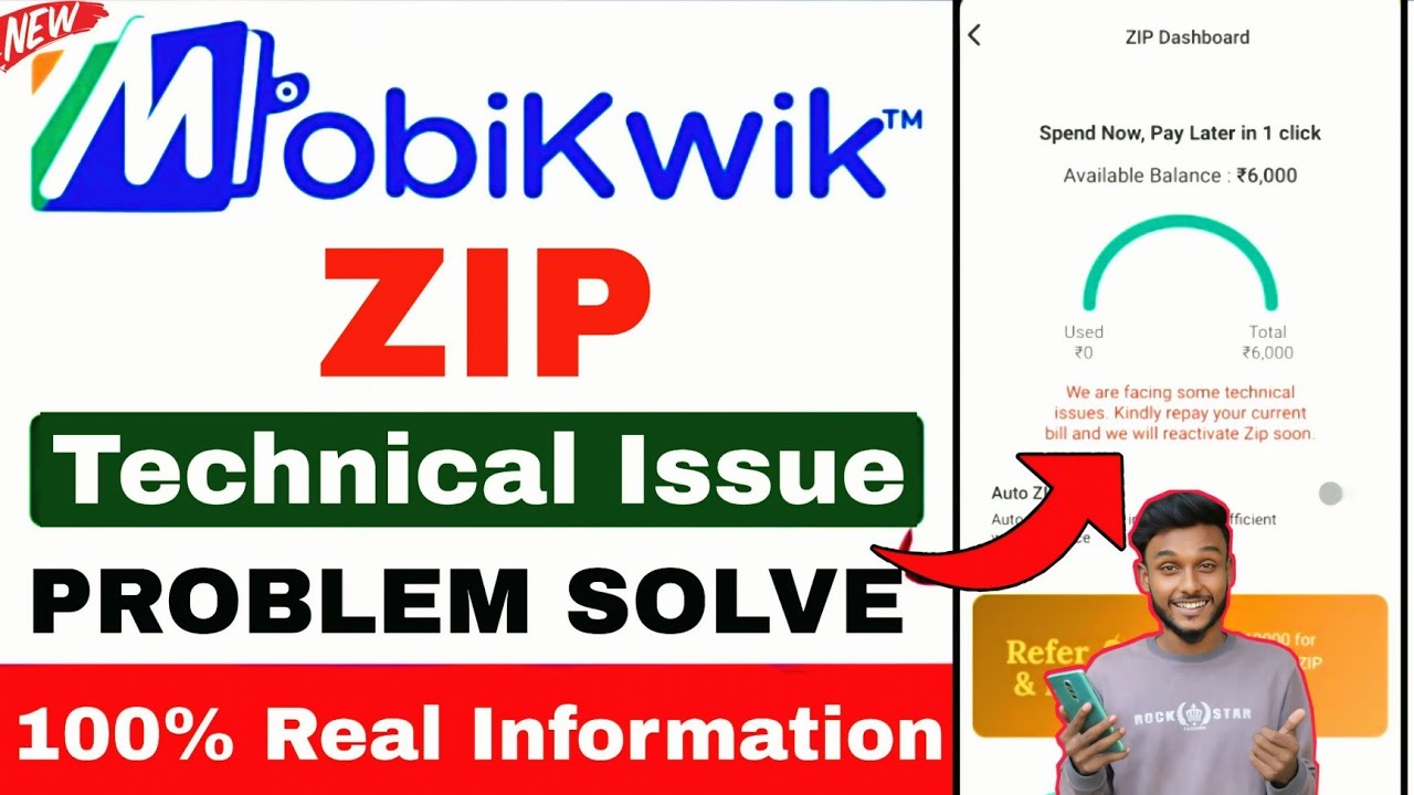 Solve Your Mobikwik Zip Pay Later Technical Issue Today! Mobikwik Zip Not Working