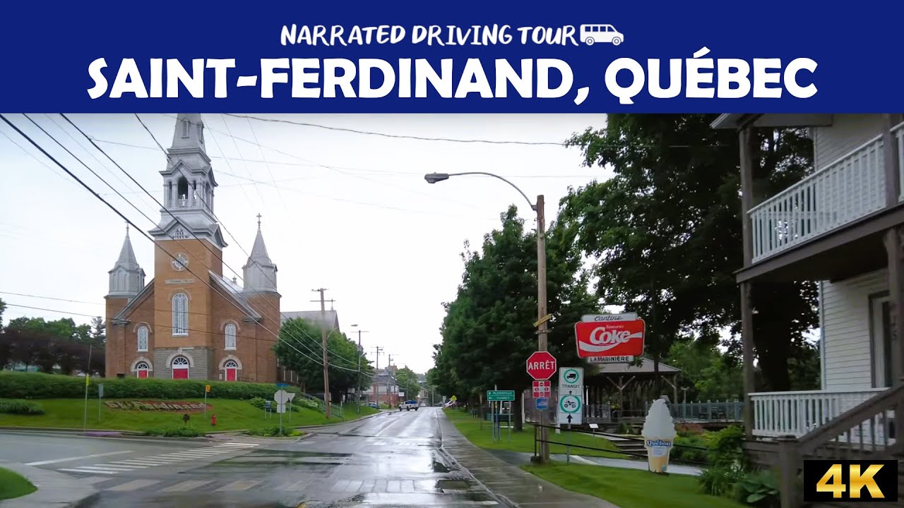 🌧️Saint-Ferdinand, Quebec 🚗 4K Drive - Deszczowo