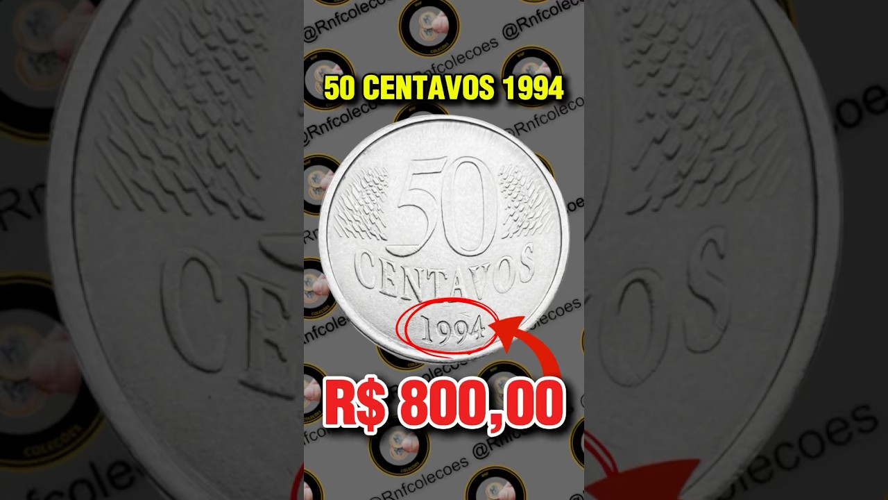50 CENTAVOS 1994 RAR&Iacute;SSIMA E VALIOSA #moedasvaliosas #moedasraras #moedas #coins #rarecoins