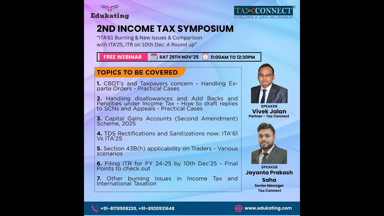 2nd Income Tax Symposium organized by Edukating and Tax Connect