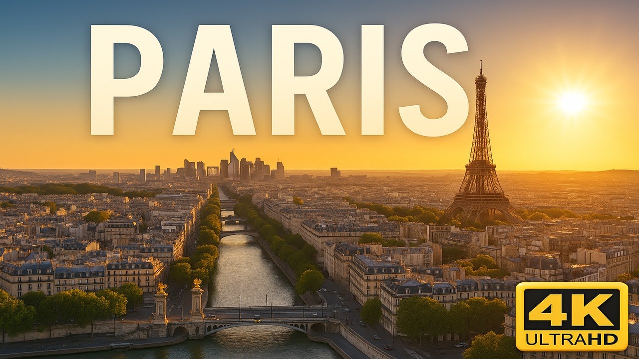 Paris, France 🇫🇷 | 4K Drone Footage (With Subtitles)