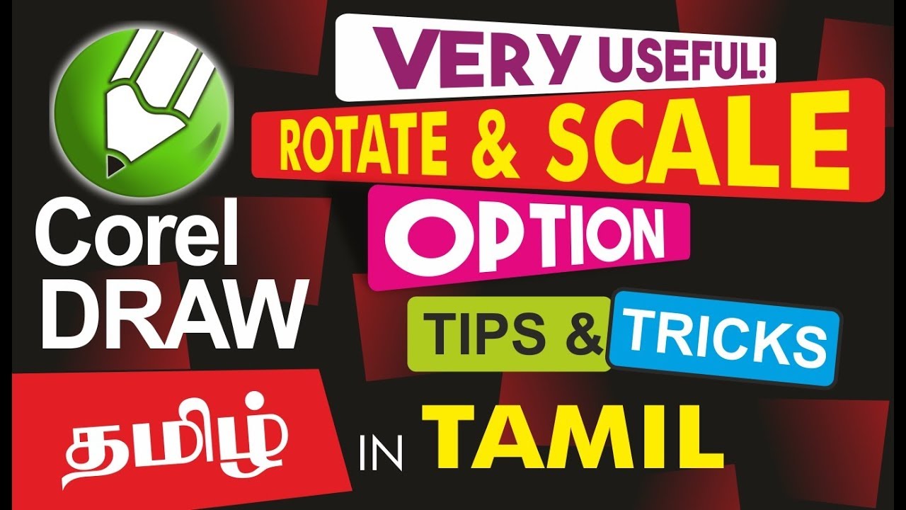 Very useful ROTATE AND SCALE OPTION _  Corel Draw in Tamil Tutorial | Soft Tutor
