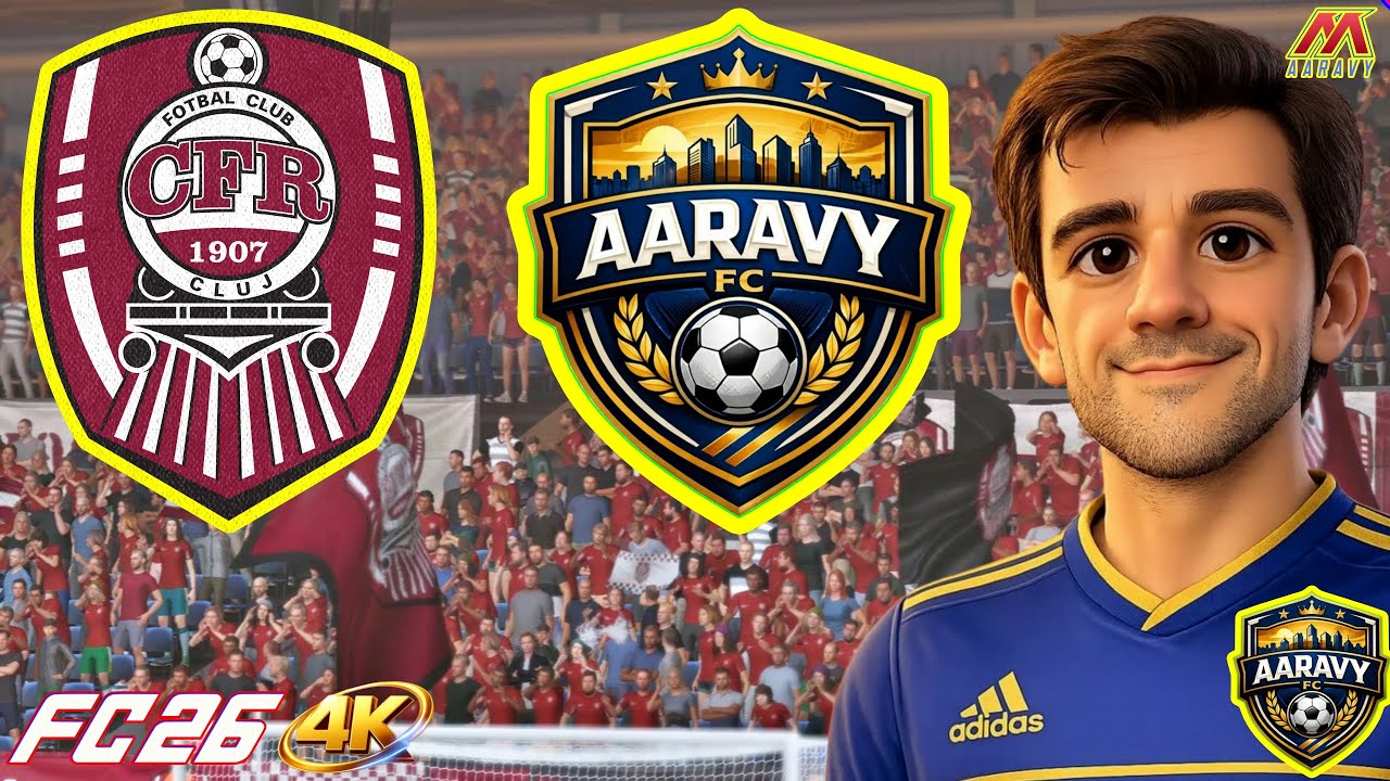 ⚽FC 26 4K60⚽ Aaravy FC o intalneste in deplasare pe CFR Cluj in Superliga