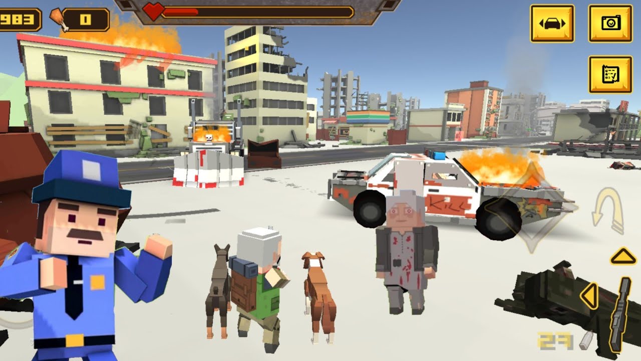 BLOCKAPOLYPSE Zombie City: Full Gameplay to find the Survivals and Make Money Selling Food from Farm